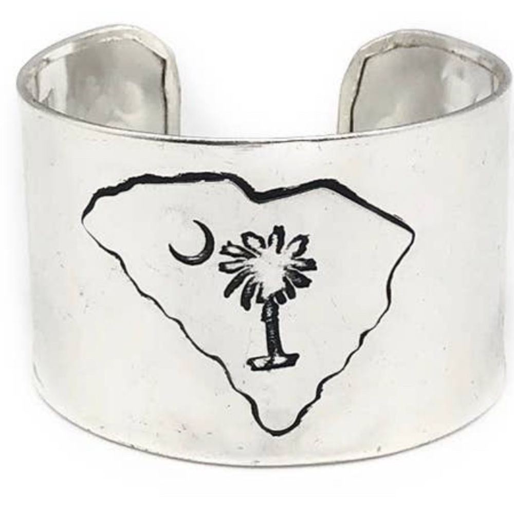 Gold tone and silver tone large cuff bracelets